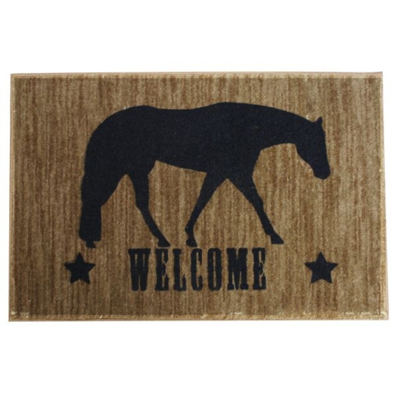 #1525: 27″ x 18″Welcome mat with pleasure horse