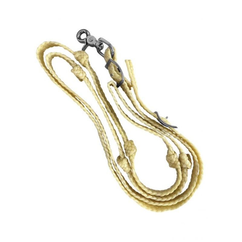3/4″ x 8′ Waxed Nylon Knotted Competition Reins. Made in USA