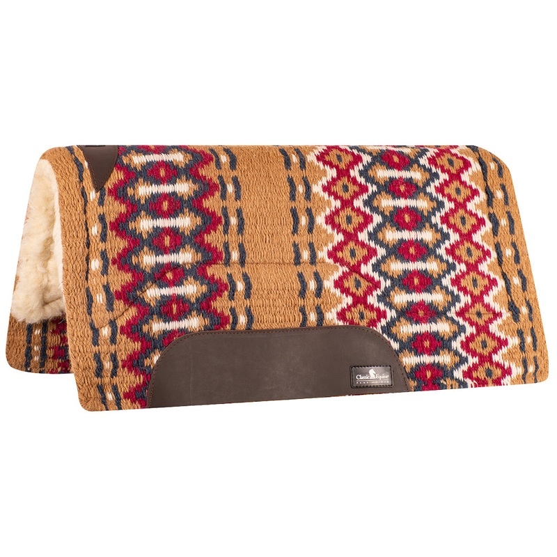 32 In X 34 In Classic Equine 1 Inch Thick Sensorflex Wool Straight Top Saddle Pad