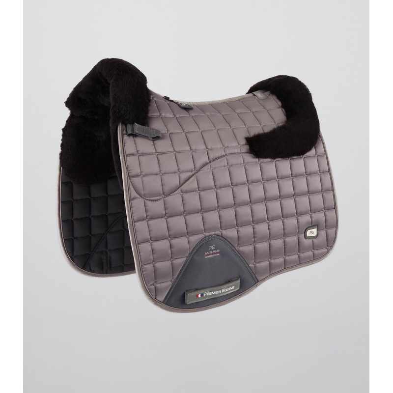 Atlantis CC Satin Wool Dressage Square Grey/Black Wool