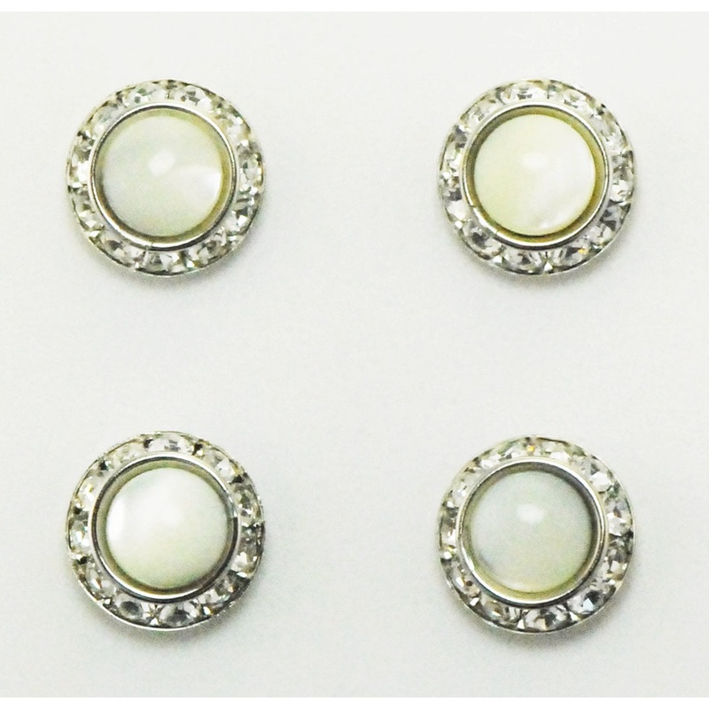 Western Edge Magnet Number Set Of 4 Pins, Pearl Crystals