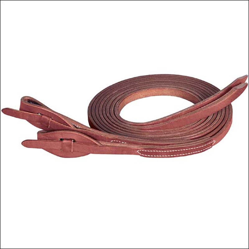 5/8″X 8′ Weaver Pro Tack Quick Change Horse Split Reins Leather Tab Bit Ends