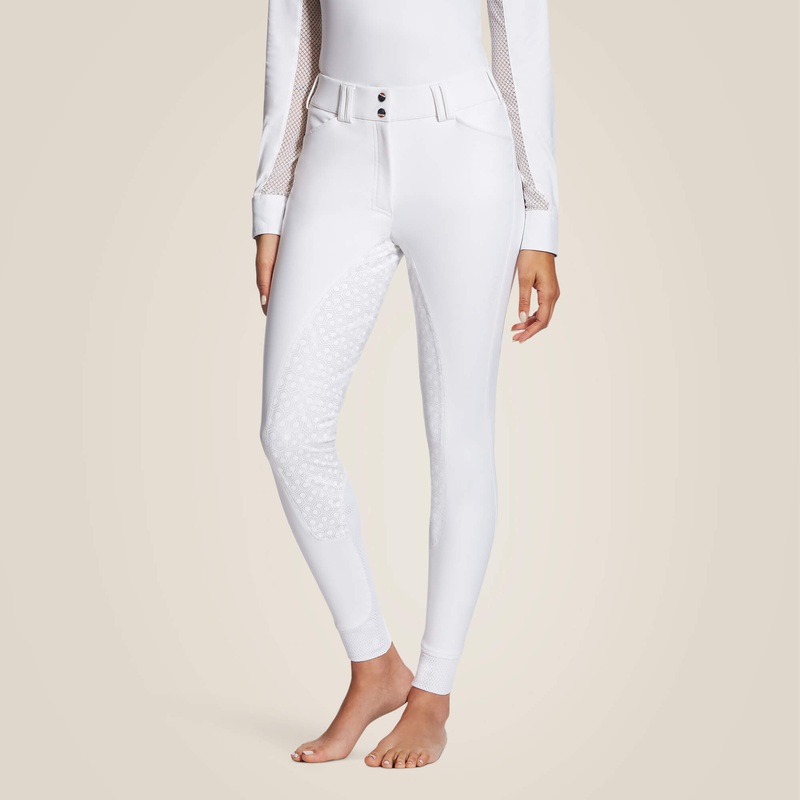 Ariat Women’s Tri Factor Grip Full Seat Breech – White