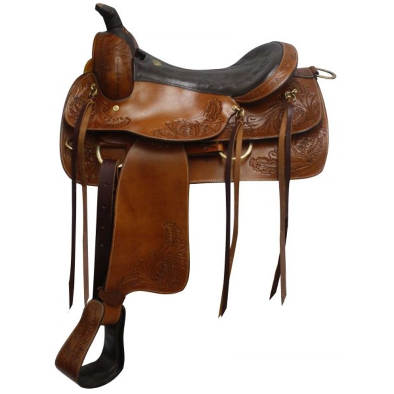 #615016: 16″ DoubleTPleasure Style Saddle with Top Grain Leather Seat