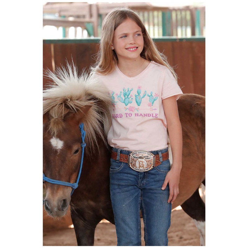 CTK8520005 Cruel Girl Girls’ Hard To Handle Short Sleeve Tee – Peach