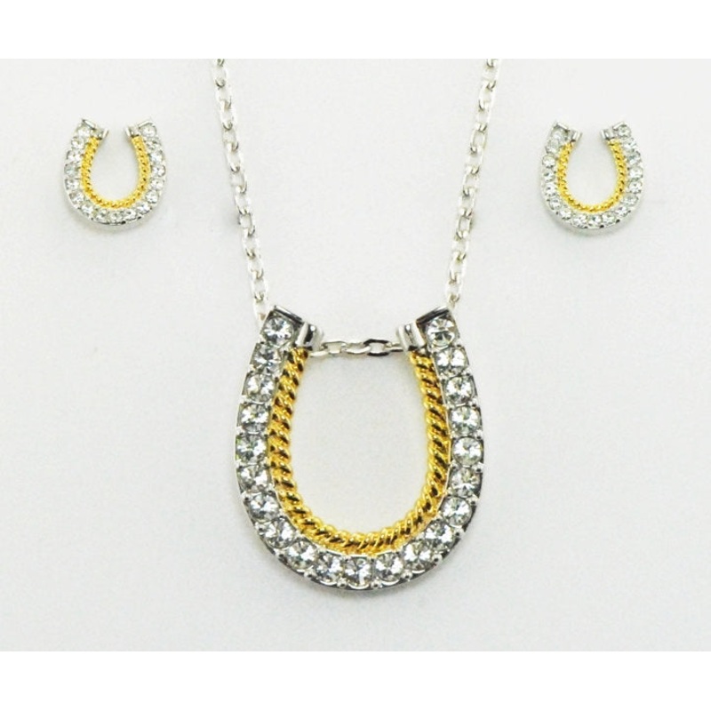 Western Edge Jewelry Horseshoes Rope Jewlery Set