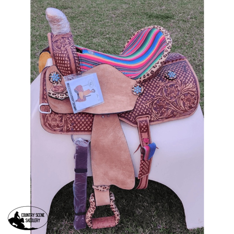 15″ Double T Barrel style western saddle